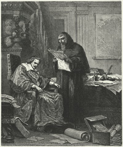 Cardinal Richelieu and his confidant and agent Pere Joseph by German School