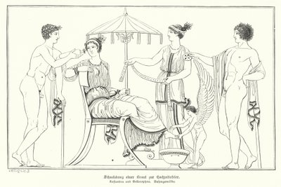 Cassandra Being Readied for Her Wedding to Bellerophon by German School
