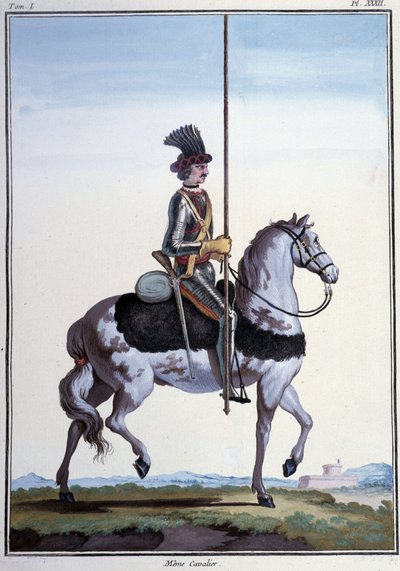 Cavalier - in "Mes rêveries" by the Count of Saxe, ed. Desaint et Saillant, Paris by German School