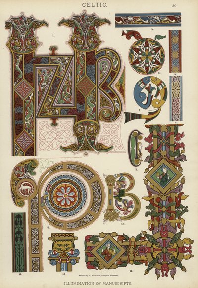 Celtic, Illumination of Manuscripts by German School