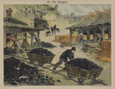 Coal mine by German School