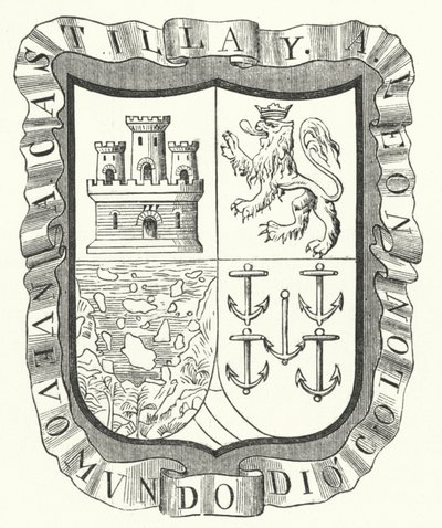 Coat of arms of Christopher Columbus (engraving) by German School