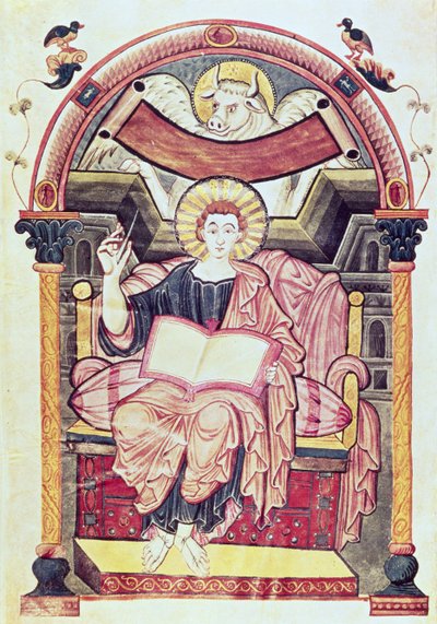 St. Luke the Evangelist, from Treves, Carolingian, c.800 AD by German School