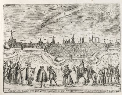 Comet Seen Over Augsburg End of November 1618, from Cometen Historia, Published 1618 by German School