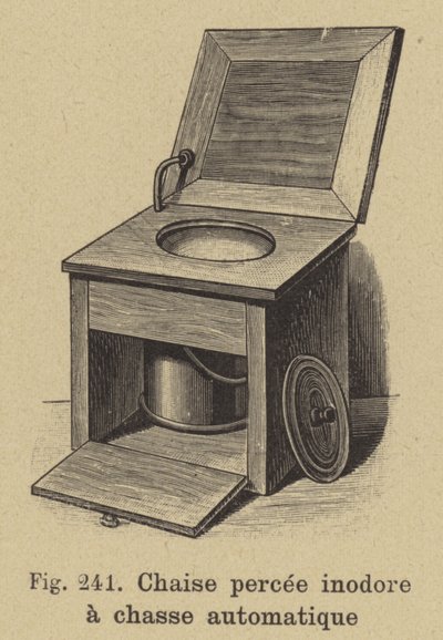 Commode with automatic flush by German School