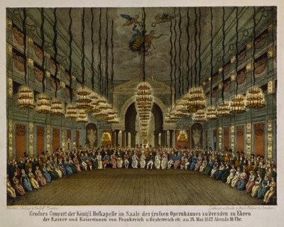 Concert of the Royal Band in the Auditorium of the Dresden Opera House in Honour of the Imperial Couple, 1812 by German School