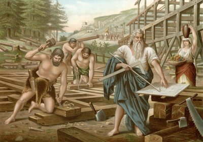Construction of the Ark by German School