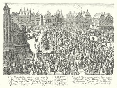 Coronation Procession of the Holy Roman Emperor Ferdinand II, Frankfurt by German School