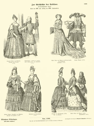 Costumes of Royalty and the Nobility, Late 17th and Early 18th Century by German School