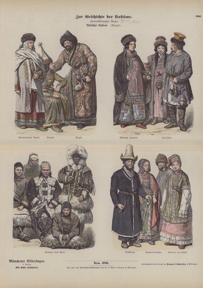 Costumes of the Russian Far East, 19th Century by German School