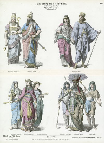 Costumes of the Ancient Assyrians, Medes and Egyptians by German School
