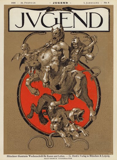 Cover Illustration for Jugend Magazine, 1896 by German School