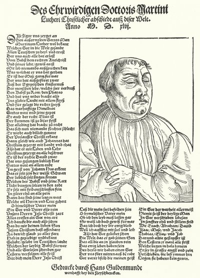 Death of German Protestant reformer Martin Luther by German School