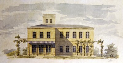 Design for an Italianate classical villa, c.1850 by German School