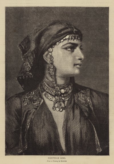 Egyptian Girl by German School