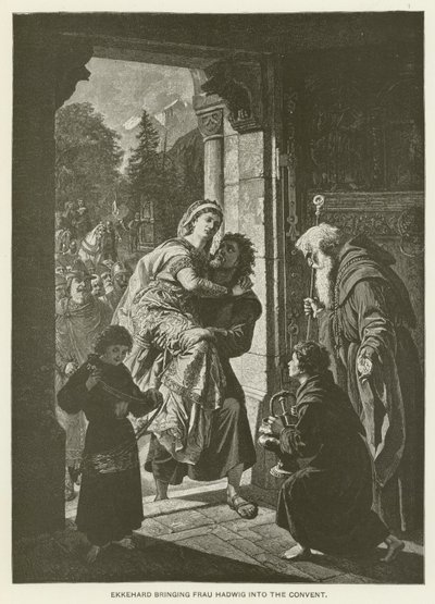 Ekkehard bringing Frau Hadwig into the convent by German School