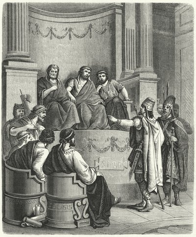 Emissaries of Eumenes II of Pergamom before the Roman Senate by German School