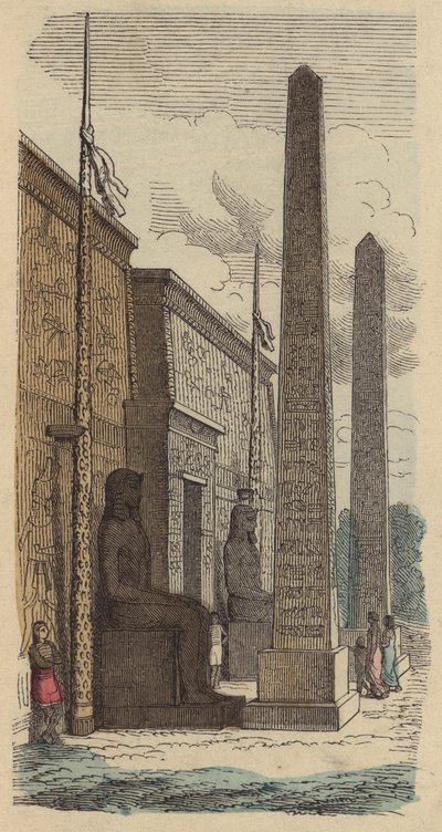 Entrance of an Ancient Egyptian Palace Temple by German School