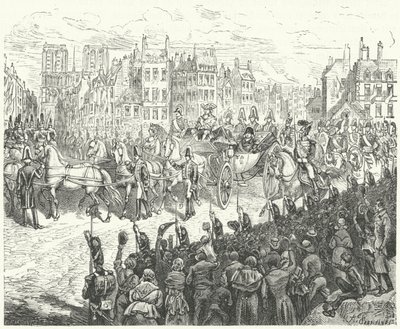 Entry of King Louis XVIII into Paris, 1814 by German School