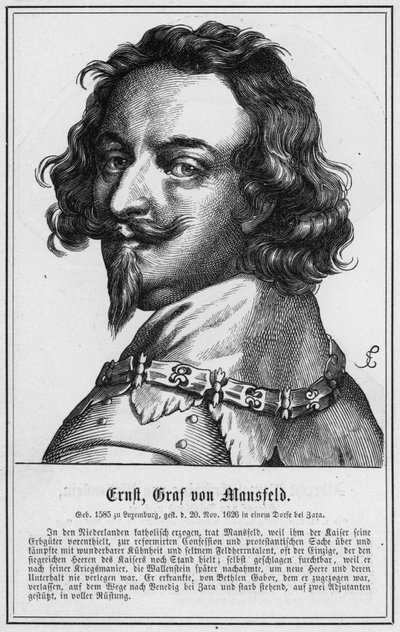 Ernst, Count of Mansfeld (engraving) by German School