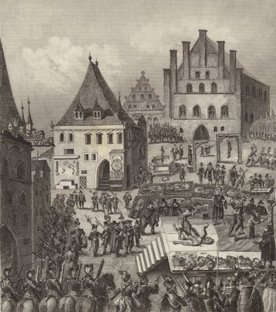 Execution of Czech Protestant Rebel Leaders in Prague by German School