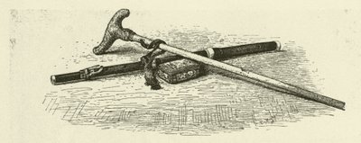 Flute, Cane and Snuffbox of Frederick the Great (engraving) by German School