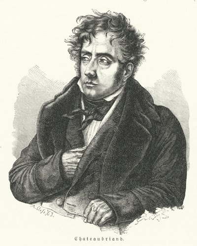 Francois-Rene de Chateaubriand, French novelist, politician, diplomat and historian by German School