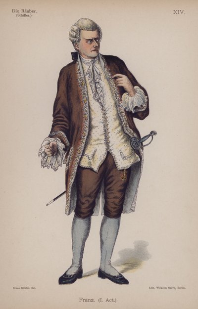 Franz, from The Robbers by Friedrich Schiller by German School