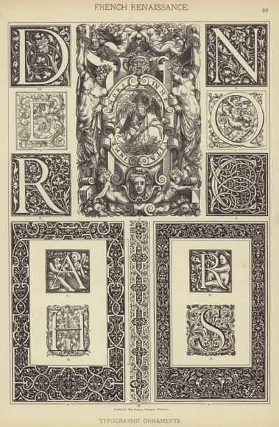 French Renaissance, Typographic Ornaments by German School