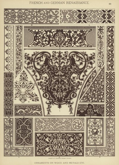 French and German Renaissance, Ornaments on Wood and Metals by German School