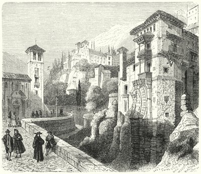 Generalife, summer palace of the Nasrid rulers of the Emirate of Granada, Spain by German School