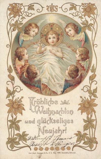 German Christmas card by German School
