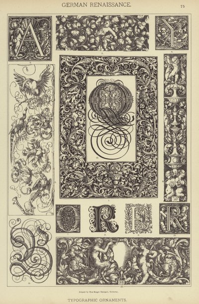 German Renaissance, Typographic Ornaments by German School