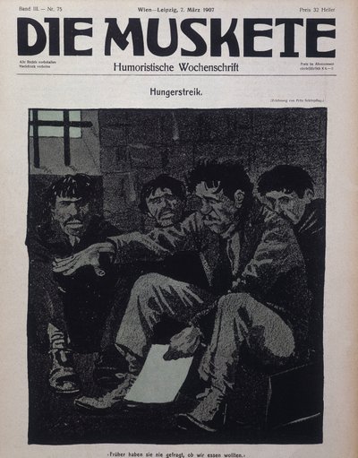 German comedy journal Die Muskete published in 1907. by German School