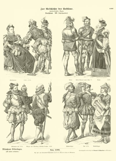German costumes by German School