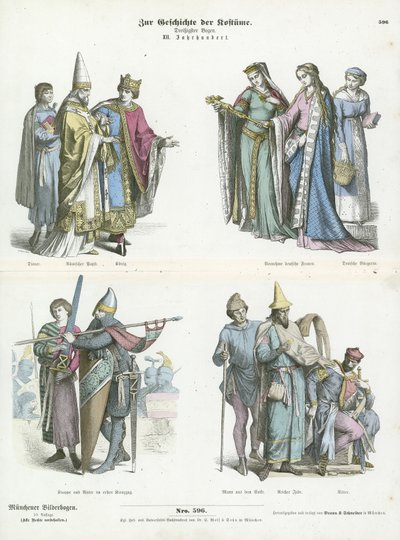 German Costumes, 12th Century by German School