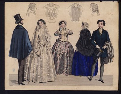 German fashion plate, mid 19th century by German School