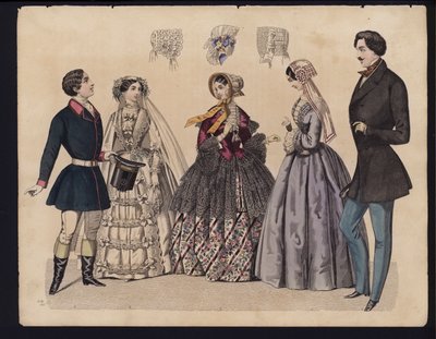 German fashion plate, mid 19th century by German School
