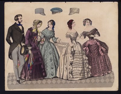 German fashion plate, mid 19th century by German School