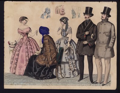 German fashion plate, mid 19th century by German School