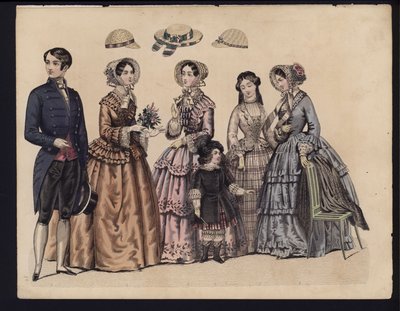 German fashion plate, mid 19th century by German School