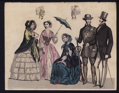 German fashion plate, mid 19th century by German School
