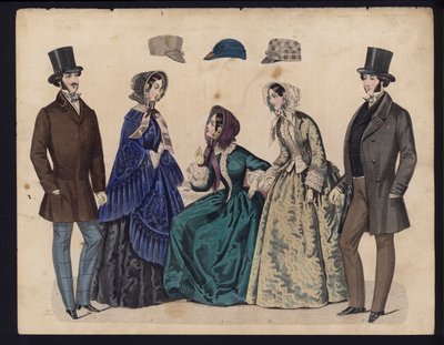 German fashion plate, mid 19th century by German School