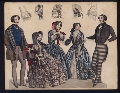 German fashion plate, mid 19th century by German School