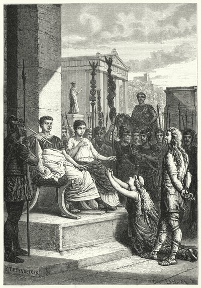 Germanic captives before the Roman Emperor by German School