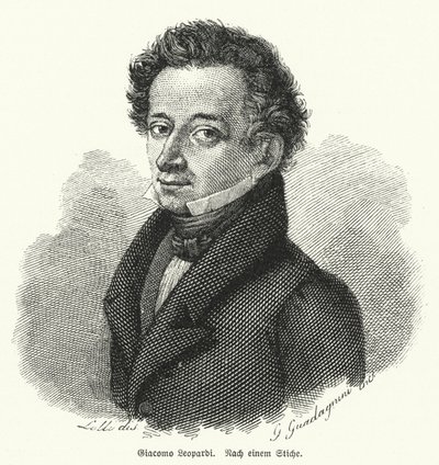 Giacomo Leopardi, Italian Philosopher, Poet and Philologist by German School