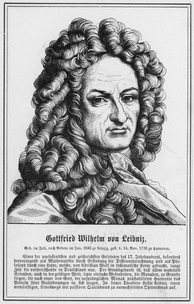 Gottfried Wilhelm von Leibniz (engraving) by German School