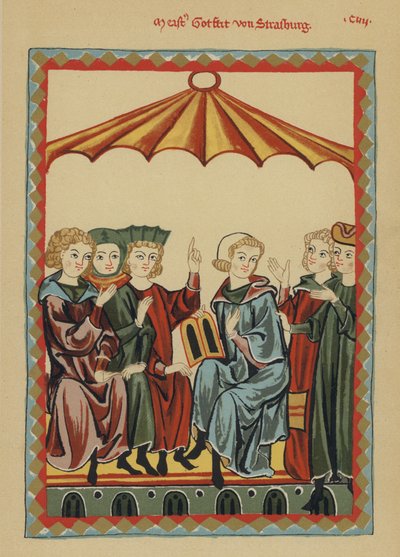 Gottfried von Strassburg, Medieval German Author of the Courtly Romance Tristan by German School