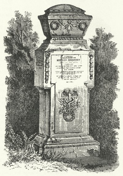 Gravestone of Russian writer and scientist, Mikhail Lomonosov by German School