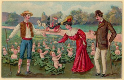 Growing babies from cabbages by German School